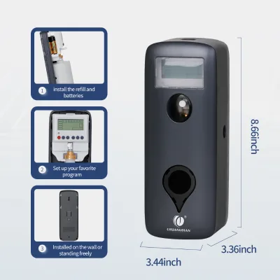 Newest LCD Timed Automatic Air Freshener Dispenser Wall Mount Fragrance Spray Dispenser with Reusable Bottle