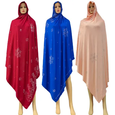 Women Muslim Brushed Milk Silk Hijab Scarf Stretchy Plain Shawls Wrap Musulman Hijab Headscarf Islamic Turban Headband Stoles
