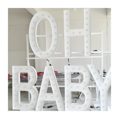 Factory Price  for Birthday Party Decoration Baby Marquee Letters Metal Marquee Letters