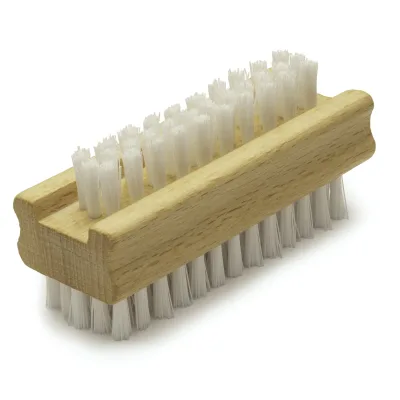Natural Wood Boar Coconut Bristle Eco-friendly Handheld Two-sided Nail Cleaning Brush for Hands and Feet