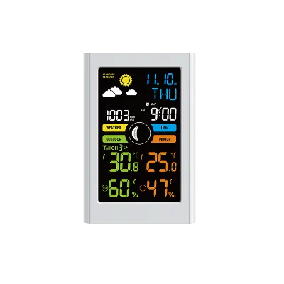 Functional Slim Weather Station for Indoor Use With Temperature and Humidity Display