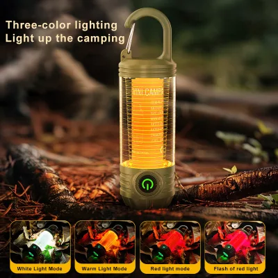 2025 New Multi Functional Outdoor Camping Light Portable Strong Flashlight Charging Mini Retro Camping Atmosphere Light