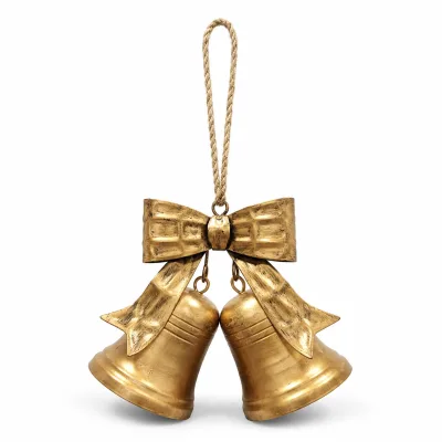 Christmas Metal Bow Bell Christmas Tree Ornament Christmas Gift Christmas Accessory Bell