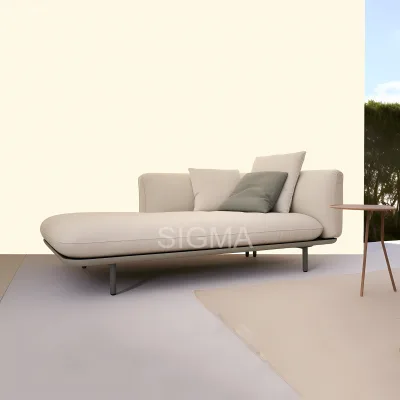 Modern Outdoor Furniture Luxury Furniture Metal Aluminum Upholstered Outdoor Garden Sunbed