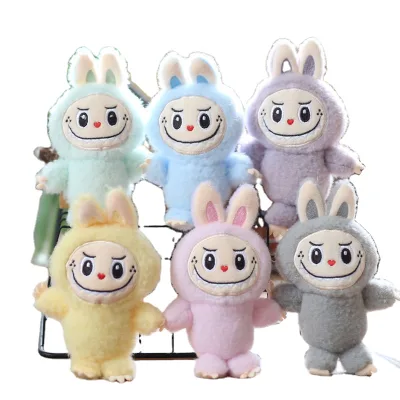 Linda Labubu Doll Pendant Bubble Mart Creative Keychain Plush Doll Backpack Pendant