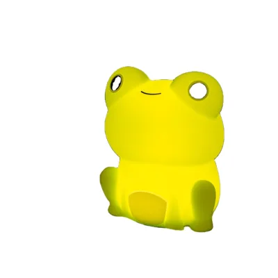 Linda New Product Atmosphere Silicone Night Light Desktop Ornament USB Smart Charging Cartoon Frog Gift Silicone Night Light