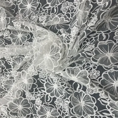 2023 Low Price Dry Lace Fabric 100% Cotton Swiss Voile Luxury Fabric for Women Clothing