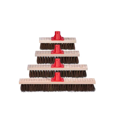 Factory Heavy Duty Industry Outdoor Usage Big Wood Wood Handle Brush Wide Floor Push Brooms