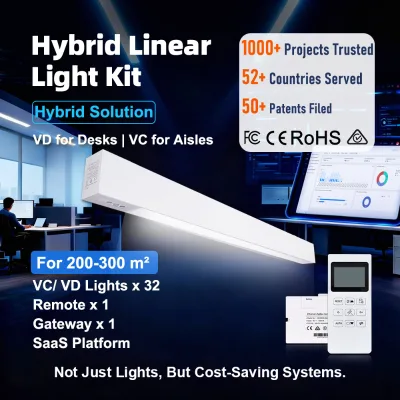 Intelligent Lighting System Solution for Linear Light with Saas Cloud Control Package Industrial Workshop Lighting