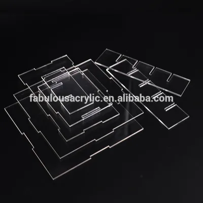 Custom Size clear Extruded Acrylic Cosmetic Organizer Cupcake Stand Acrylic Display