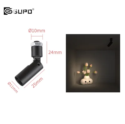 Tiny Mini Super Small Cut Hole 10mm 24V Finger Size Rotating Tiltable Adjustable Display Jewellery 1w Led Cabinet Spotlight