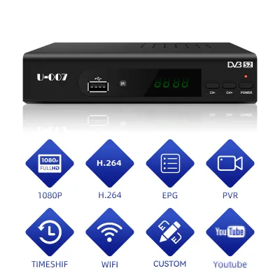 Factory Dvb-s2 Transmodulator TV Receiver H.264 1080P Full hd Dvb s2 Strong Digital Combo Decoder
