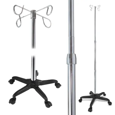 New Thickened Stainless Steel Height Adjustable Pump Tray Frame Blue Infusion Rod Support Infusion Rack Mobile Infusion Rod