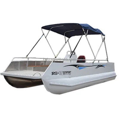 Marine Salt Water Drifting Passenger Ferry Ship Double Pontoons Boat Base with Console Bottom Build House on Water