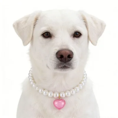 Heart-Shaped Princess-Style Cat & Dog Collar with Buckle Closure All Seasons Pet Accessory