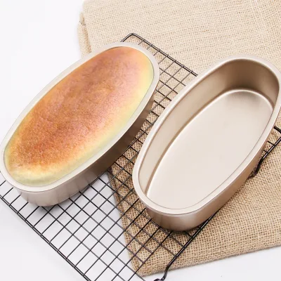 New Popular Wholesale Carbon Steel Cheese Golden Oval Non Stick Household Cake Mold Special Baking Tool