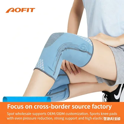 Soft Elastic Silicone Gel Knitted Ladies Yoga Dance Basketball Sports Joint Protection Bulk Supply Knee Support