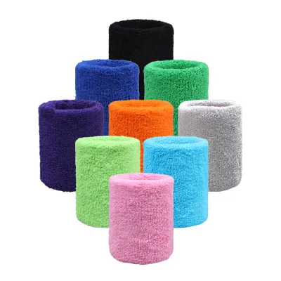 2024 New Design Sport Running Badminton Basketball Slip-resistant Performance-enhancing Sweatband Sweat Bands 10cm Wrist Support