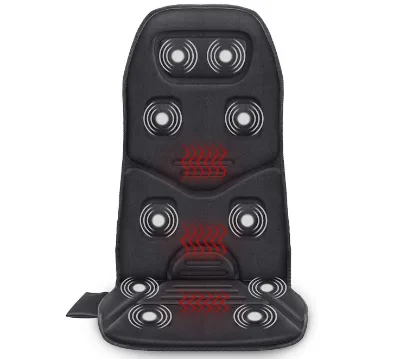Comfier Massage Seat Cushion With Heat - 10 Vibration Motors Seat Warmer, Back Massager for Chair